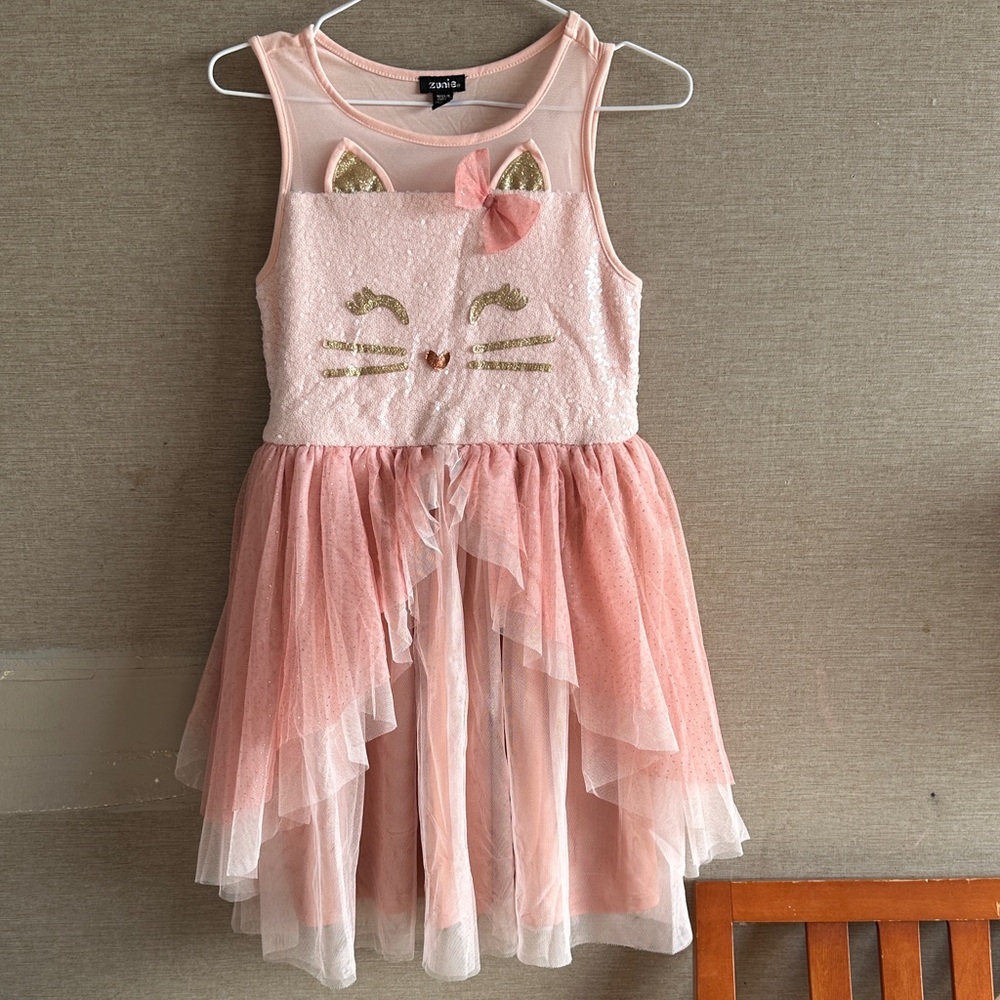 Zunie Pink Cat Face Dress